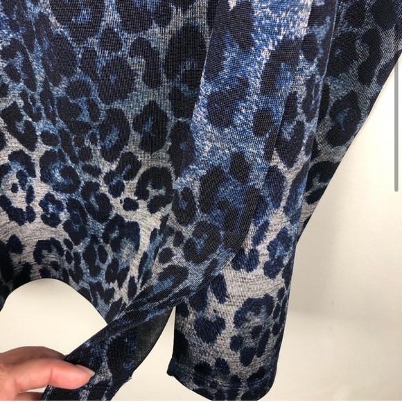 Stunning!SimontonSays•XL•Blue Leopard•Animal Print•Skirt•Pull On Metallic Thread - Picture 8 of 10